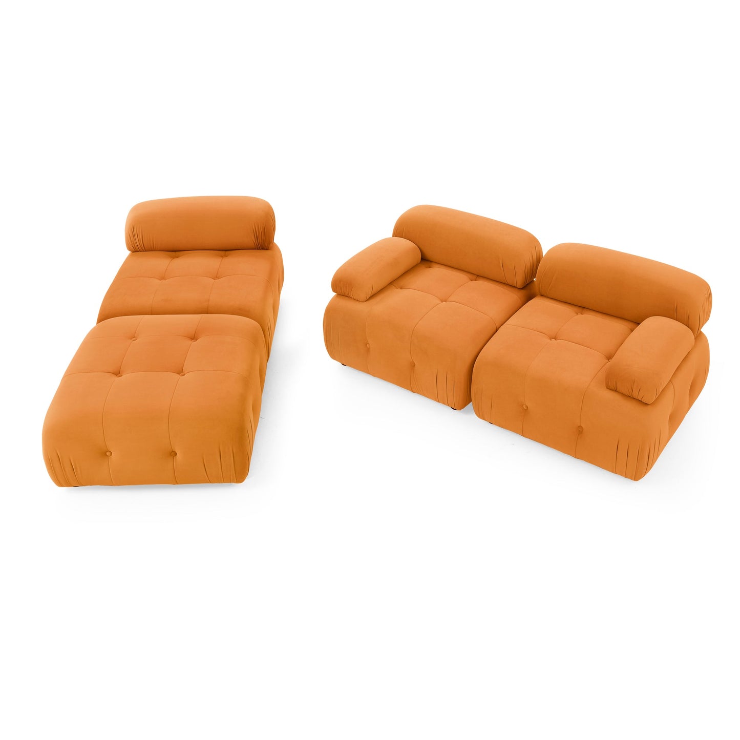 Orange Glamour Galaxy Luxe Sectional