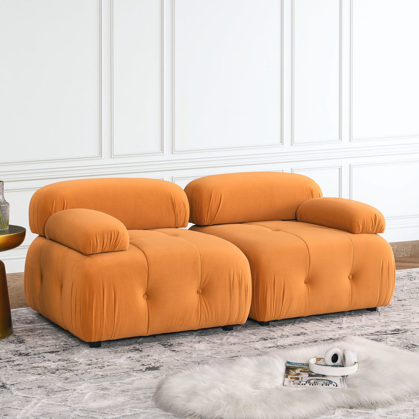Orange Glamour Galaxy Luxe Sectional