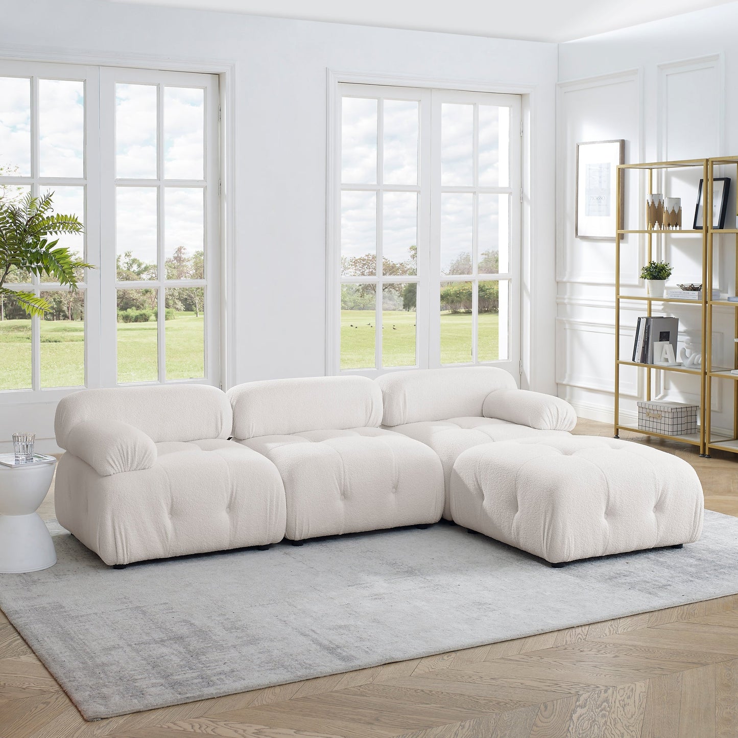 Teddy Fabric Glamour Galaxy Luxe Sectional