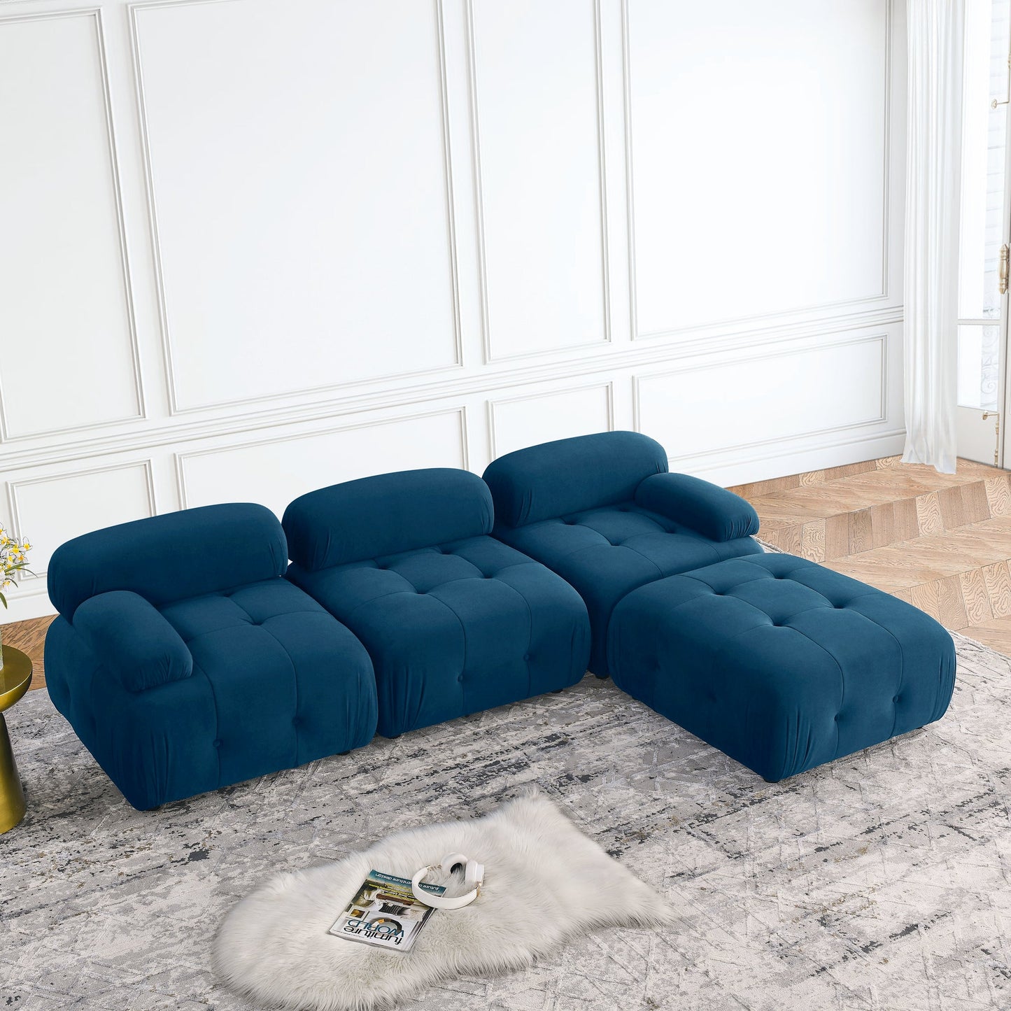 Navy Glamour Galaxy Luxe Sectional