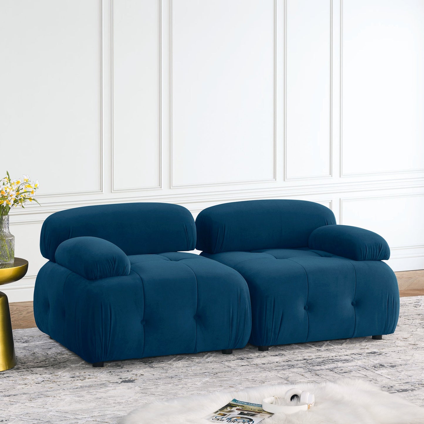 Navy Glamour Galaxy Luxe Sectional