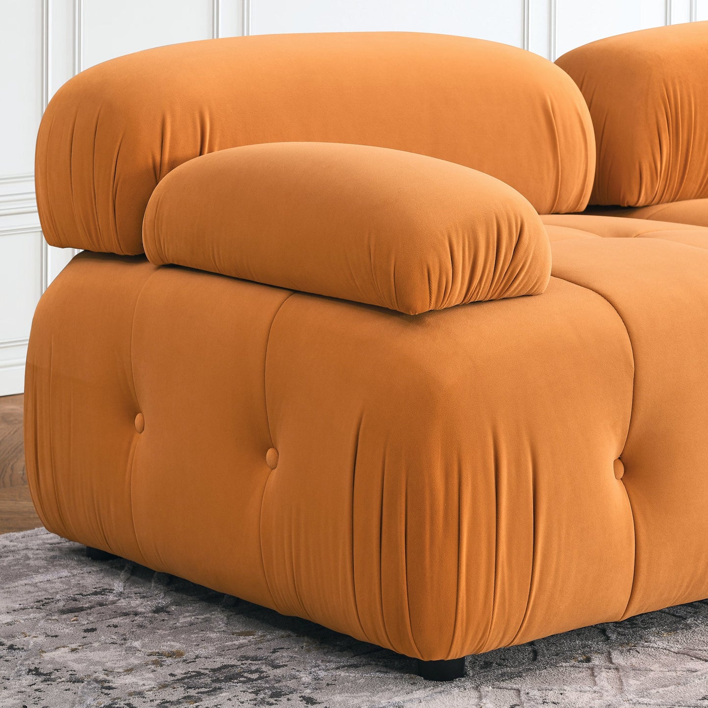 Orange Glamour Galaxy Luxe Sectional