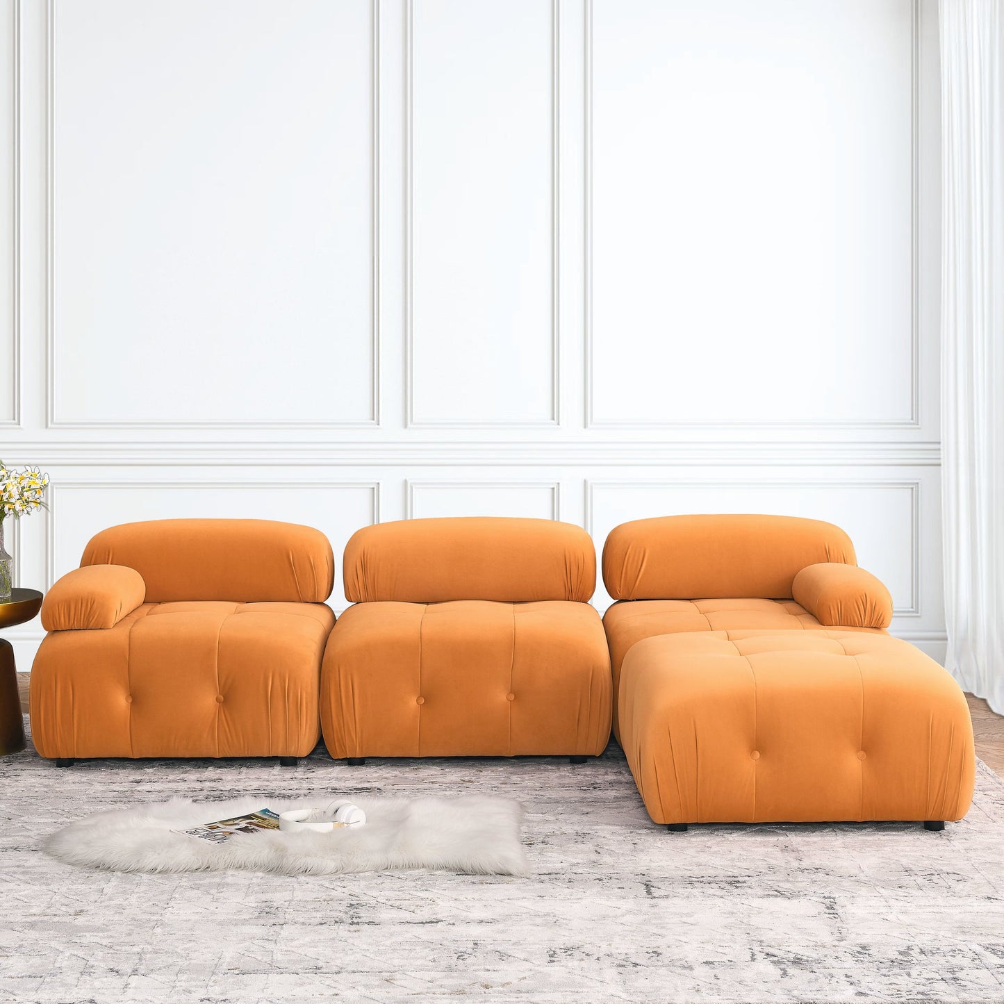 Orange Glamour Galaxy Luxe Sectional