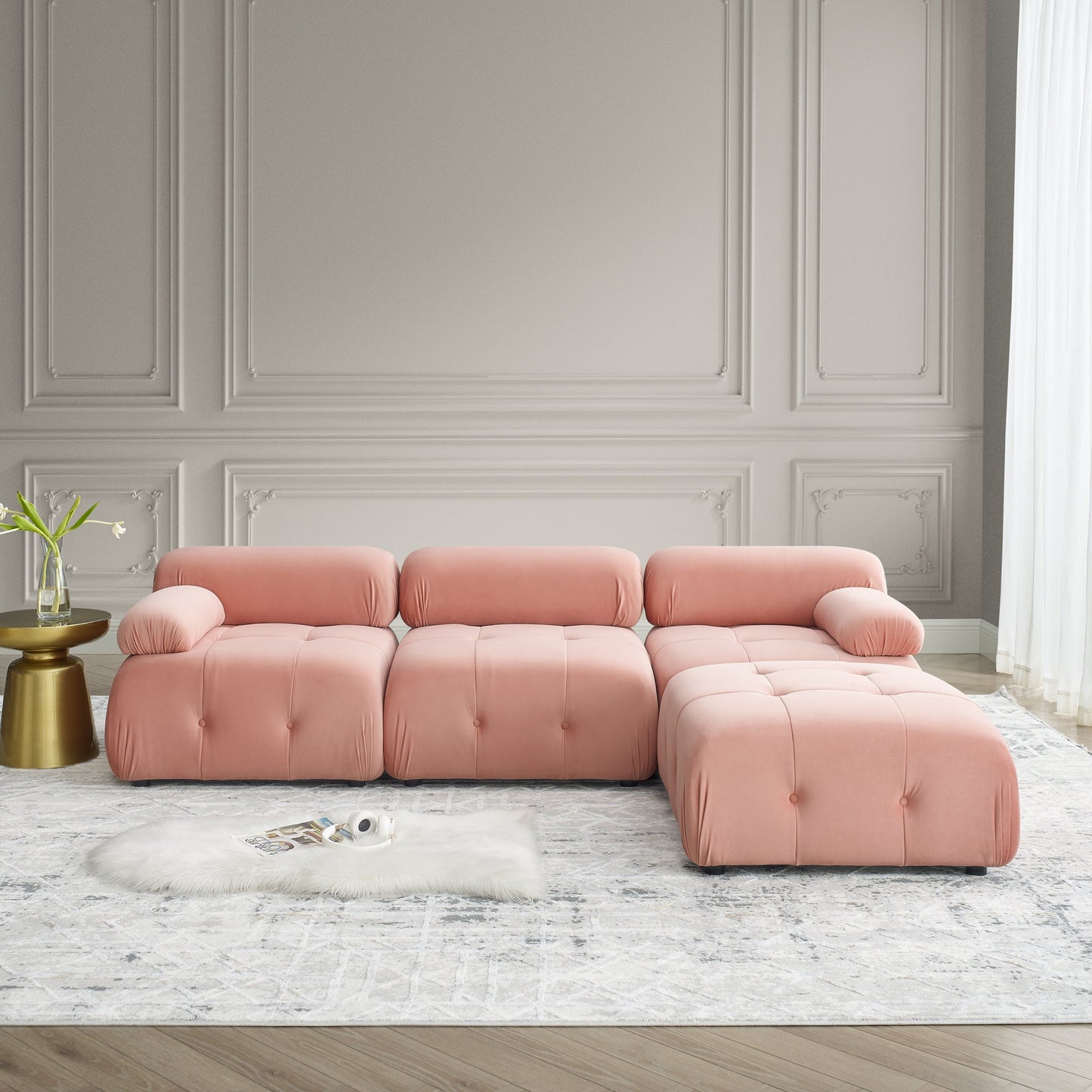 Pink Glamour Galaxy Luxe Sectional