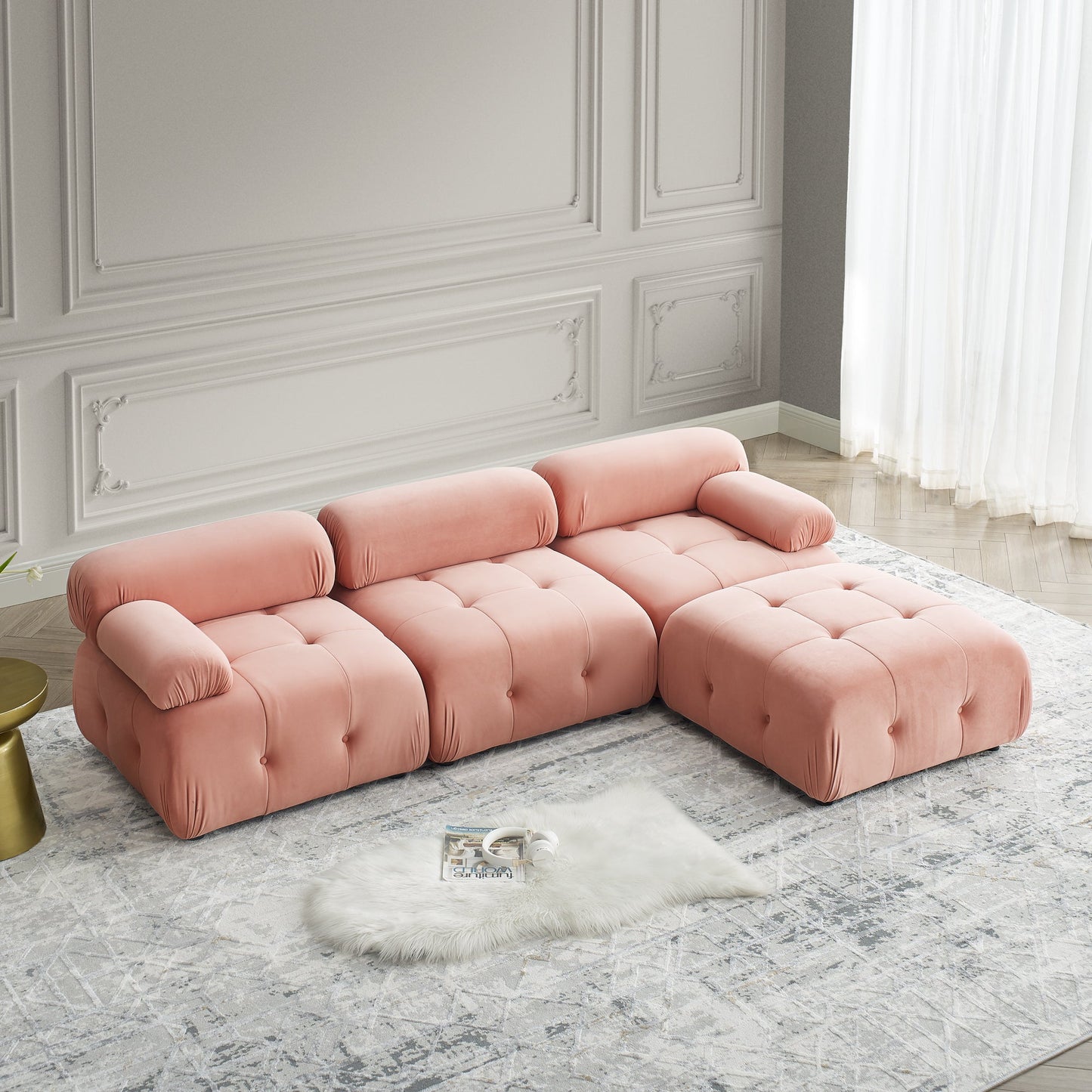 Pink Glamour Galaxy Luxe Sectional