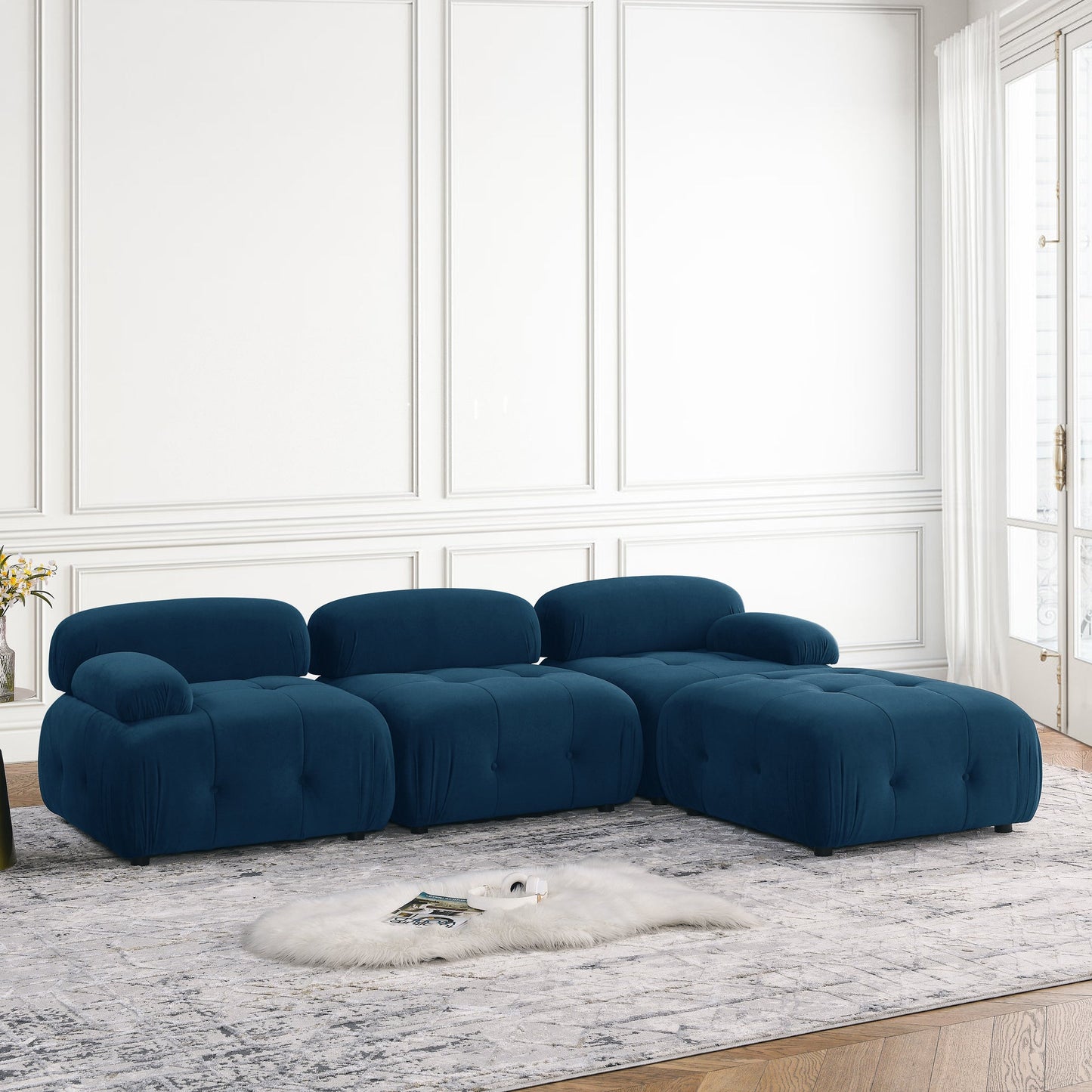 Navy Glamour Galaxy Luxe Sectional