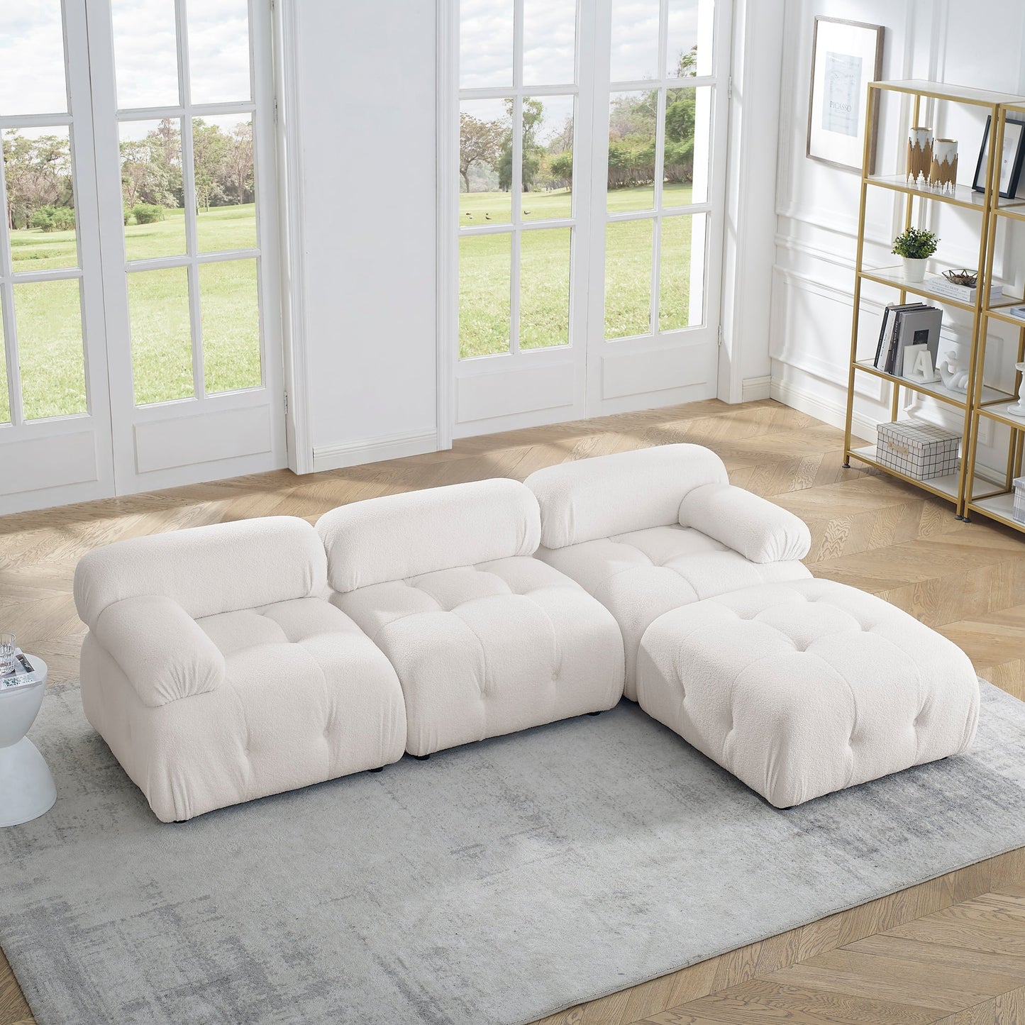 Teddy Fabric Glamour Galaxy Luxe Sectional