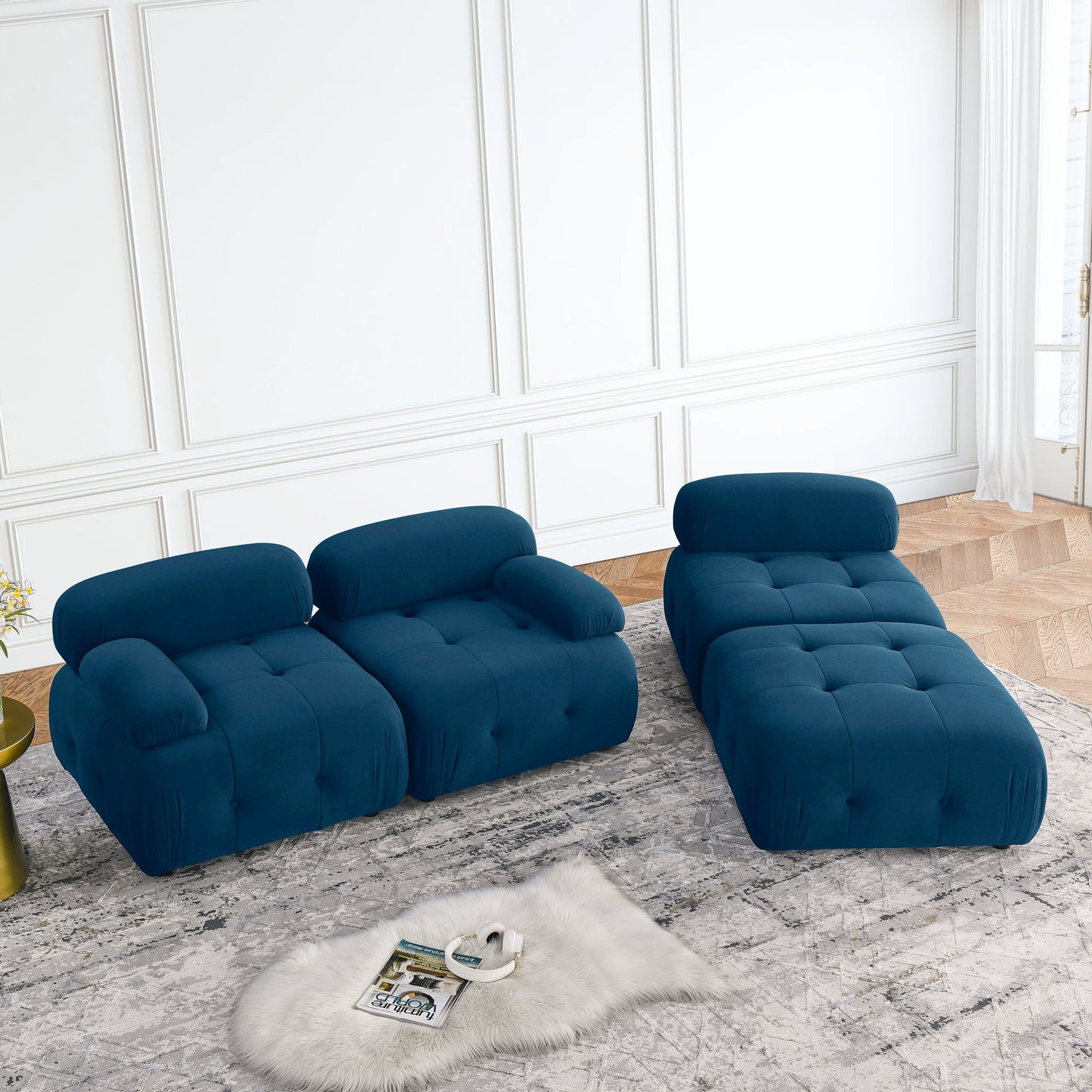 Navy Glamour Galaxy Luxe Sectional