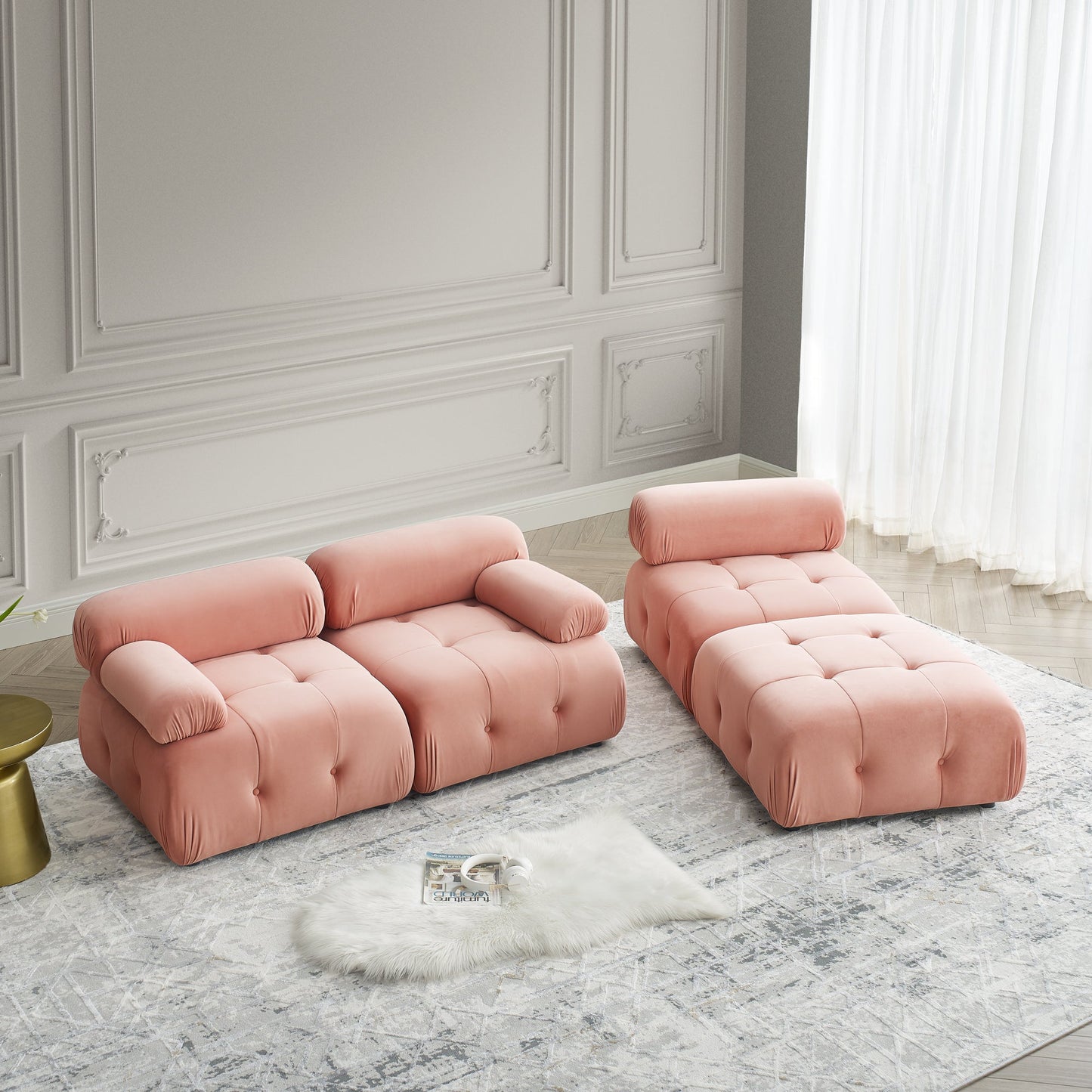 Pink Glamour Galaxy Luxe Sectional