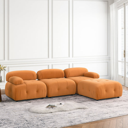 Orange Glamour Galaxy Luxe Sectional
